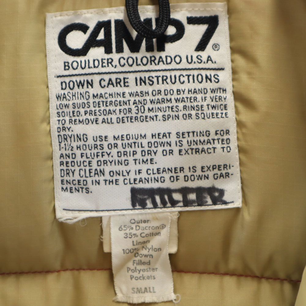 CAMP7 キャンプセブン 80s ヴィンテージ デカタロ ダウンジャケット S オレンジ系 メンズ