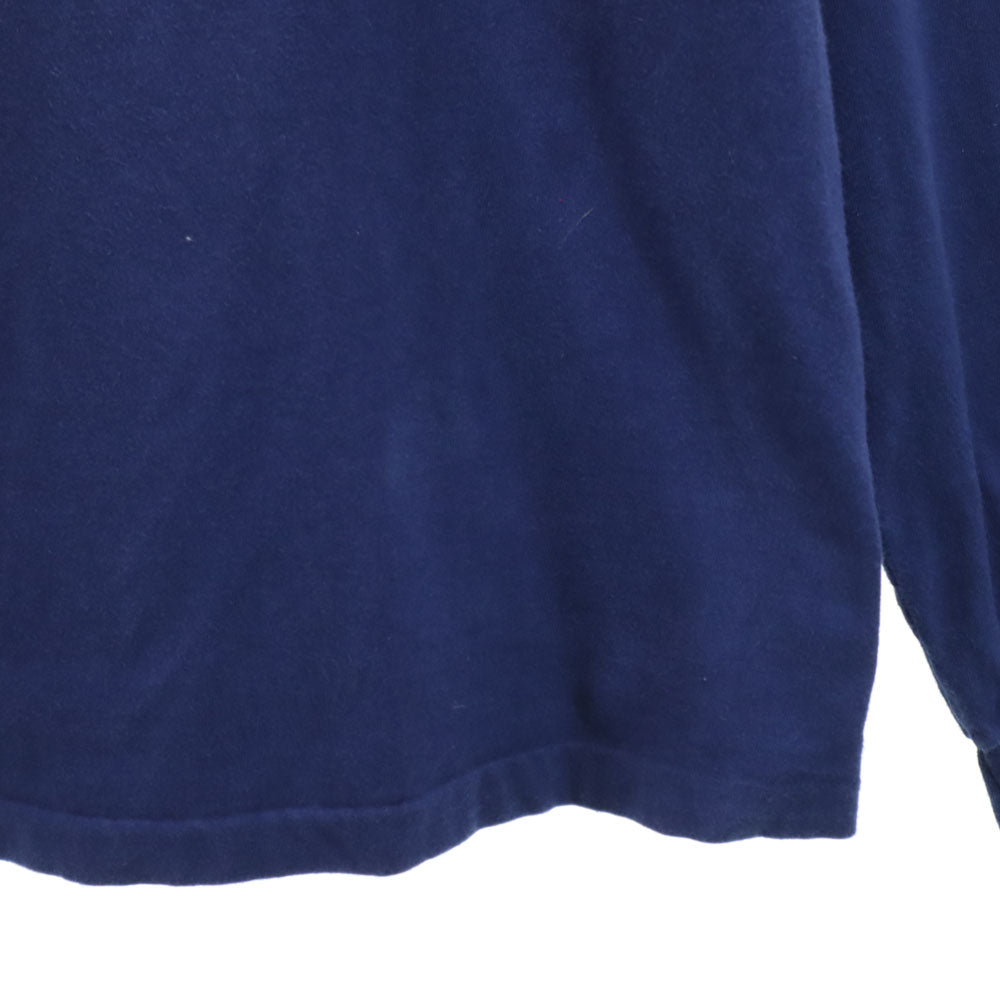 ヘインズ 90s USA製 オールド バックプリント 長袖 シングルステッチ Tシャツ L ブルー系 Hanes ロンT メンズ