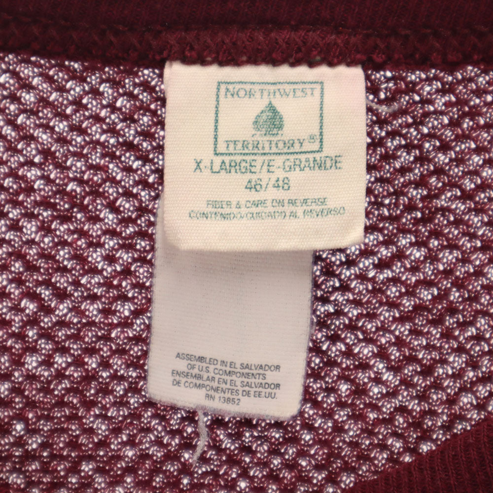 NORTHWEST TERRITORY ノースウエスト テリトリーズ 90s オールド 長袖 サーマル Tシャツ XL パープル ロンT メンズ