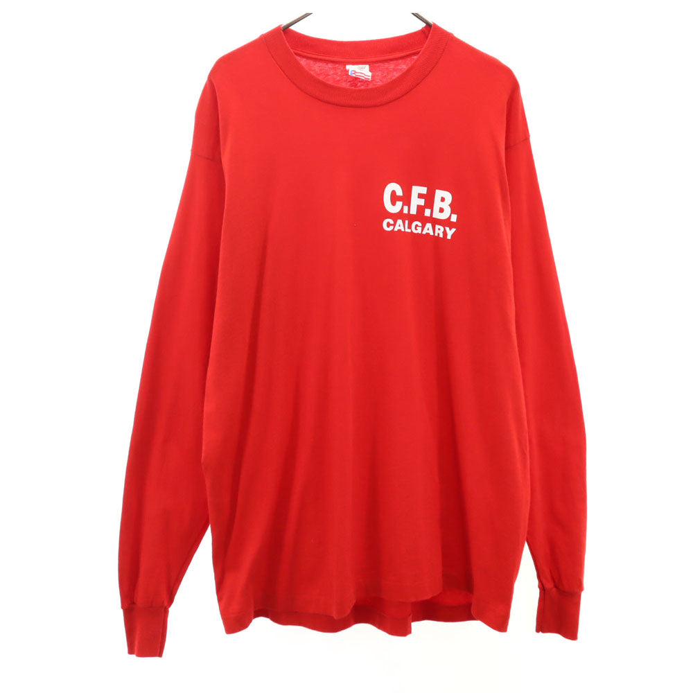 FRUIT OF THE LOOM フルーツオブザルーム 90s USA製 オールド 長袖 シングルステッチ Tシャツ XL 赤 ロンT メンズ