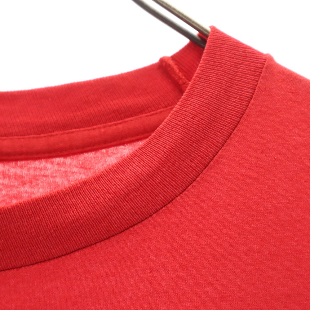 ベスト 90s USA製 オールド 長袖 袖プリント シングルステッチ Tシャツ XL 赤 フルーツオブザルーム ロンT メンズ