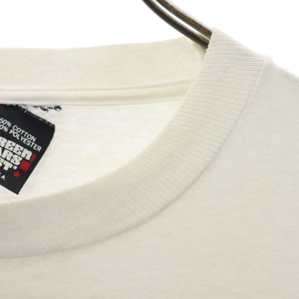 SCREEN STARS BEST スクリーンスターズベスト 90s USA製 オールド ネイティブプリント 長袖 シングルステッチ Tシャツ XL ホワイト ロンT ドリームキャッチャー フルーツオブザルーム メンズ