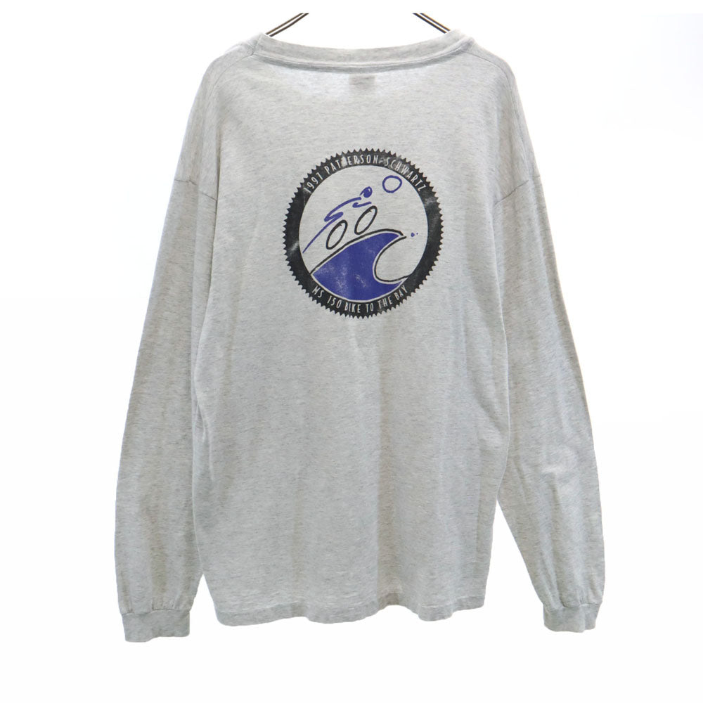 anvil アンヴィル 90s USA製 オールド 長袖 シングルステッチ Tシャツ XL ライトグレー ロンT メンズ