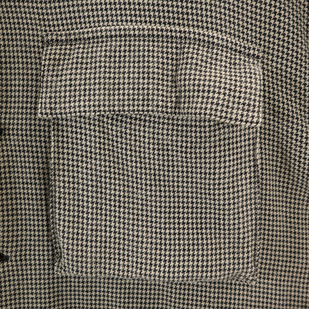 RALPH LAUREN COUNTRY ラルフローレンカントリー 80s 90s ヴィンテージ ポロカン ハウンドトゥース柄 長袖 ボックスシルエット レーヨン シャツ 9 ベージュ 他 千鳥格子 レディース