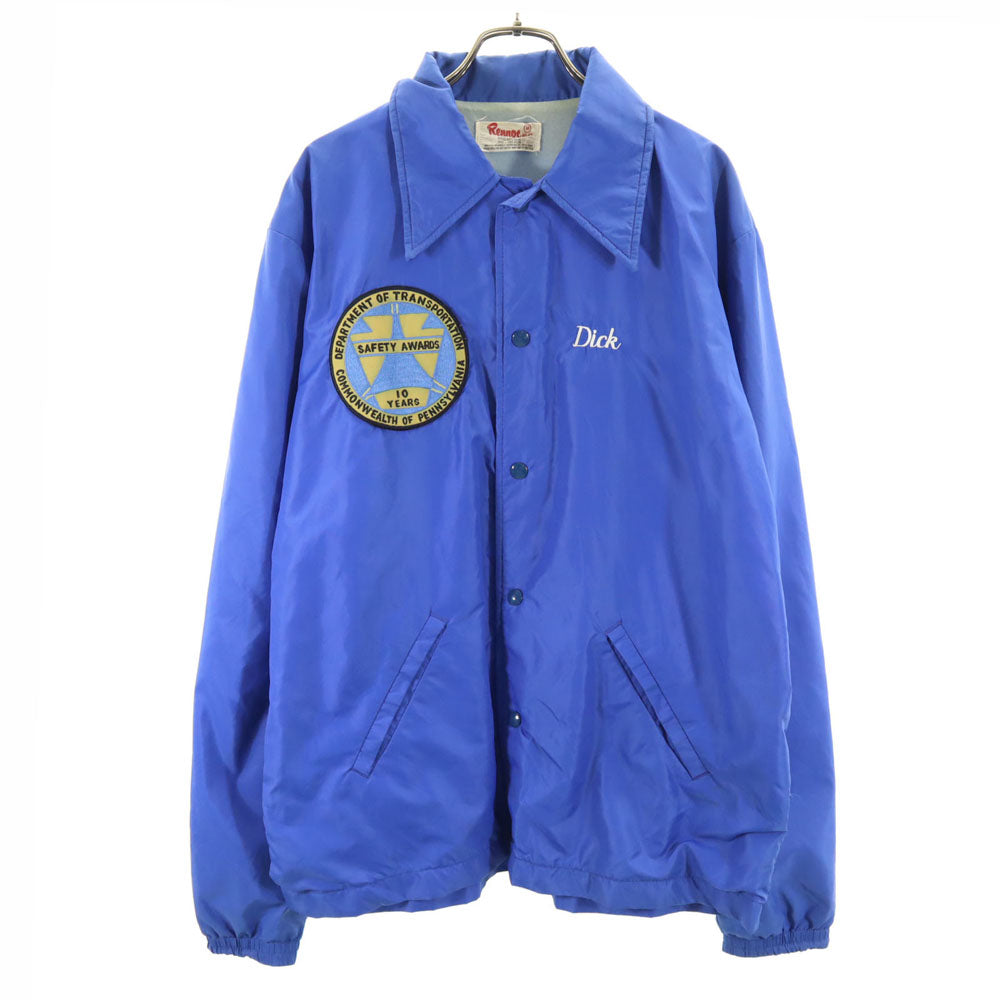 RENNOC レノック 70s ヴィンテージ ナイロン コーチジャケット M ブルー 裏トリコット メンズ