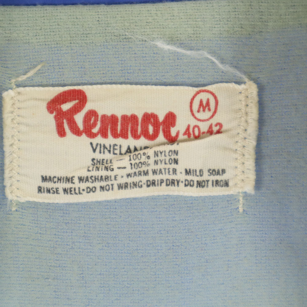 RENNOC レノック 70s ヴィンテージ ナイロン コーチジャケット M ブルー 裏トリコット メンズ