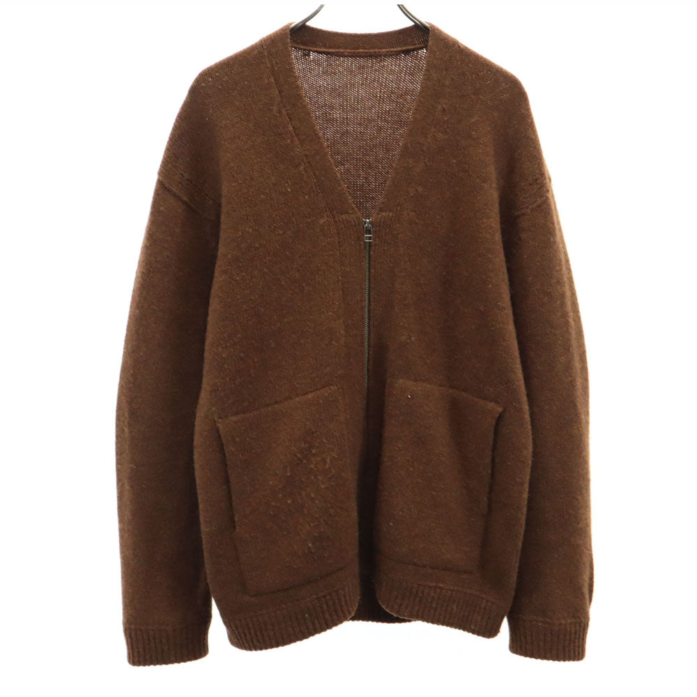 クレプスキュール 日本製 Vネック ニットジャケット 1 ブラウン crepuscule カーディガン メンズ