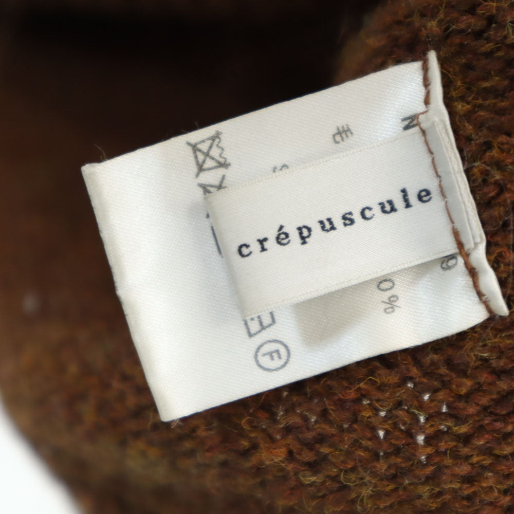 クレプスキュール 日本製 Vネック ニットジャケット 1 ブラウン crepuscule カーディガン メンズ