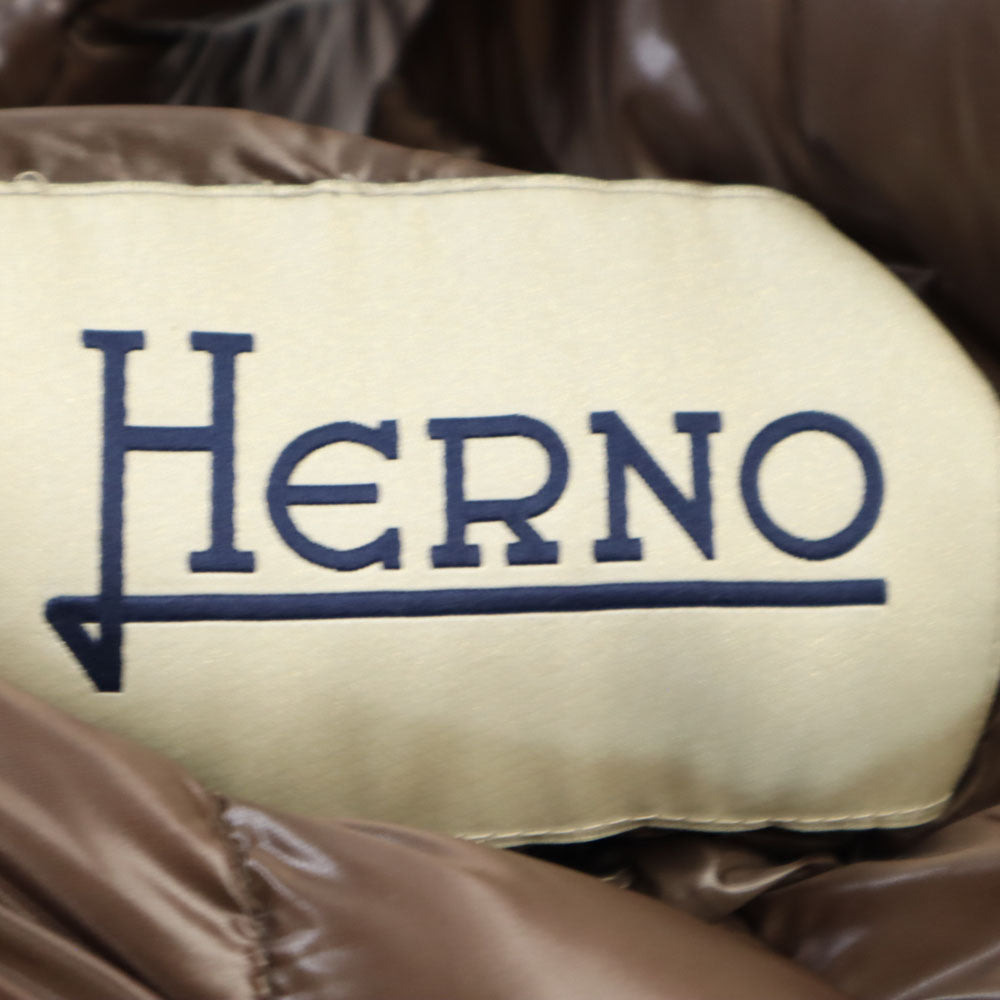 Herno ヘルノ リバーシブル ダウンジャケット 40 ブラウン レディース