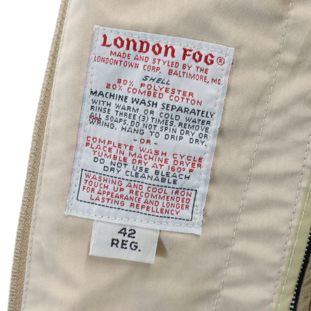 ロンドンフォグ 80s ヴィンテージ ワークジャケット 42 ベージュ系 LONDON FOG ライナー付き メンズ