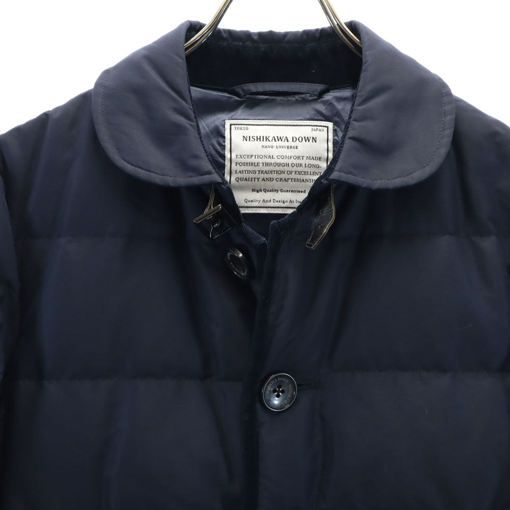西川ダウン ナノユニバース別注 ダウンジャケット S ネイビー x nano・universe メンズ