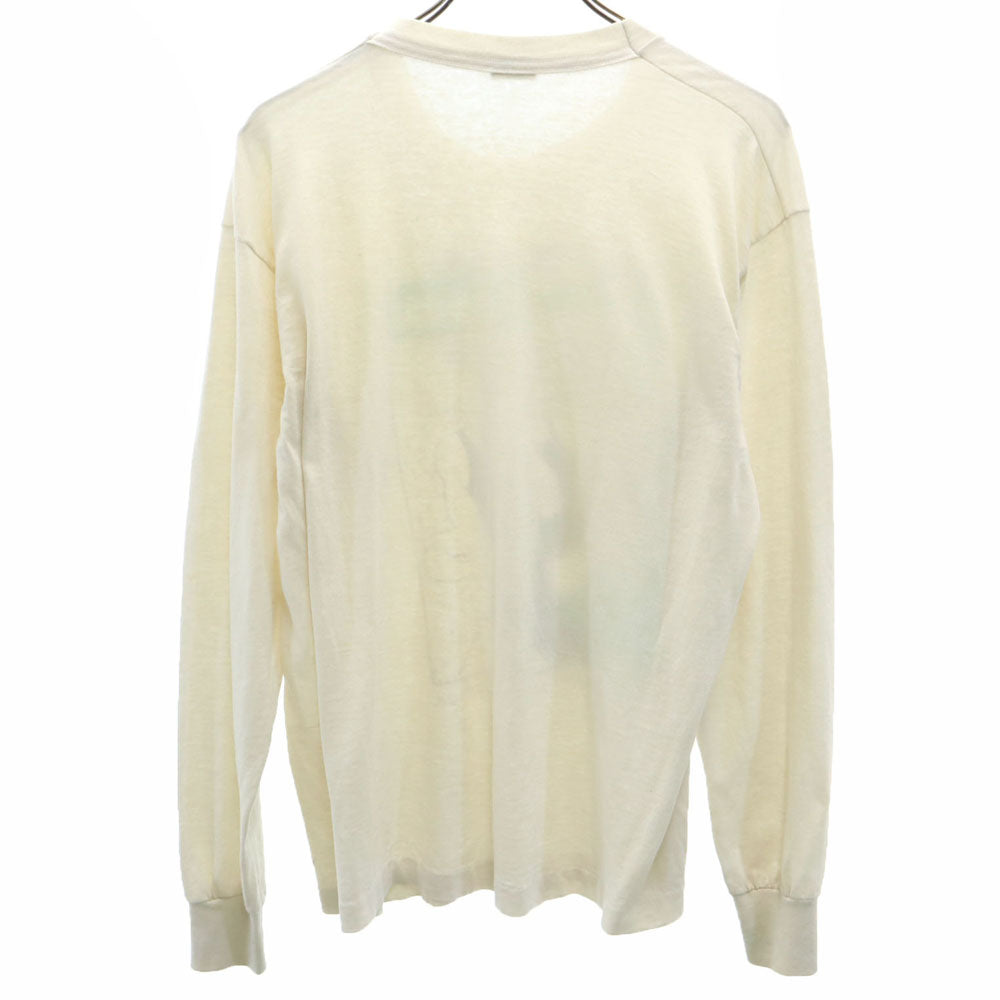 FRUIT OF THE LOOM フルーツオブザルーム 90s USA製 オールド マラソン 長袖 シングルステッチ Tシャツ L アイボリー系 BEST ロンT ORANGE BOWL メンズ