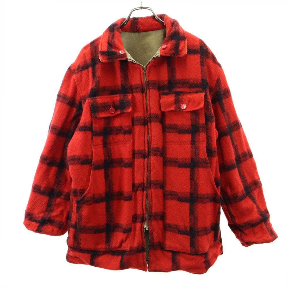 ファルコンブランド 50s 60s カナダ製 ヴィンテージ リバーシブル ハンティングジャケット オリーブ WOODS メンズ