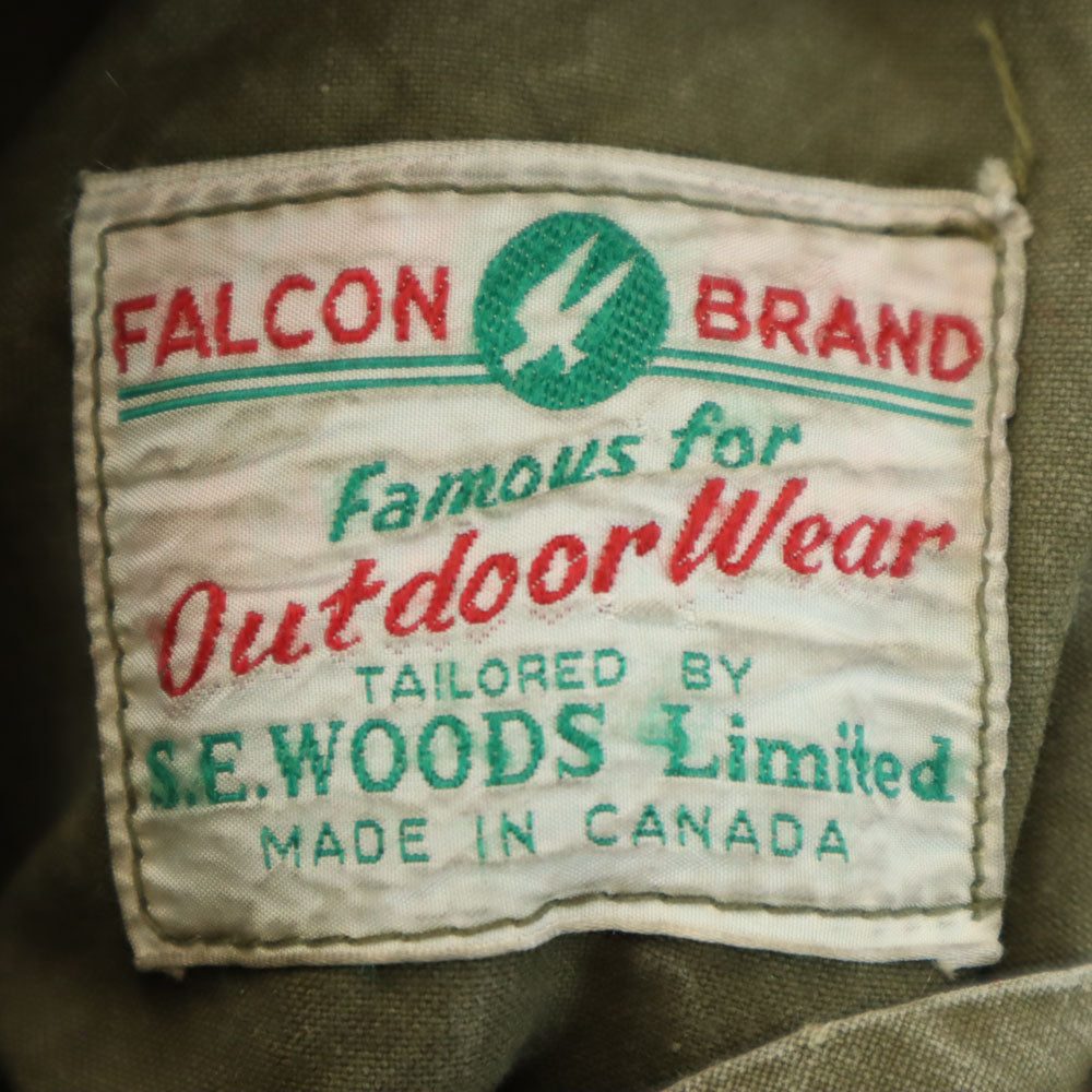 ファルコンブランド 50s 60s カナダ製 ヴィンテージ リバーシブル ハンティングジャケット オリーブ WOODS メンズ