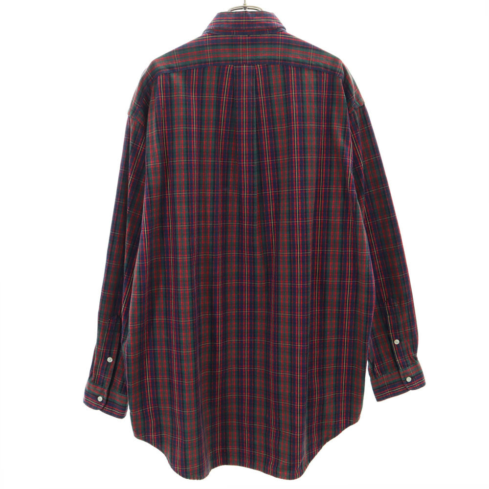 RALPH LAUREN ラルフローレン BIG SHIRT チェック 長袖 ボタンダウンシャツ M グリーン系 メンズ