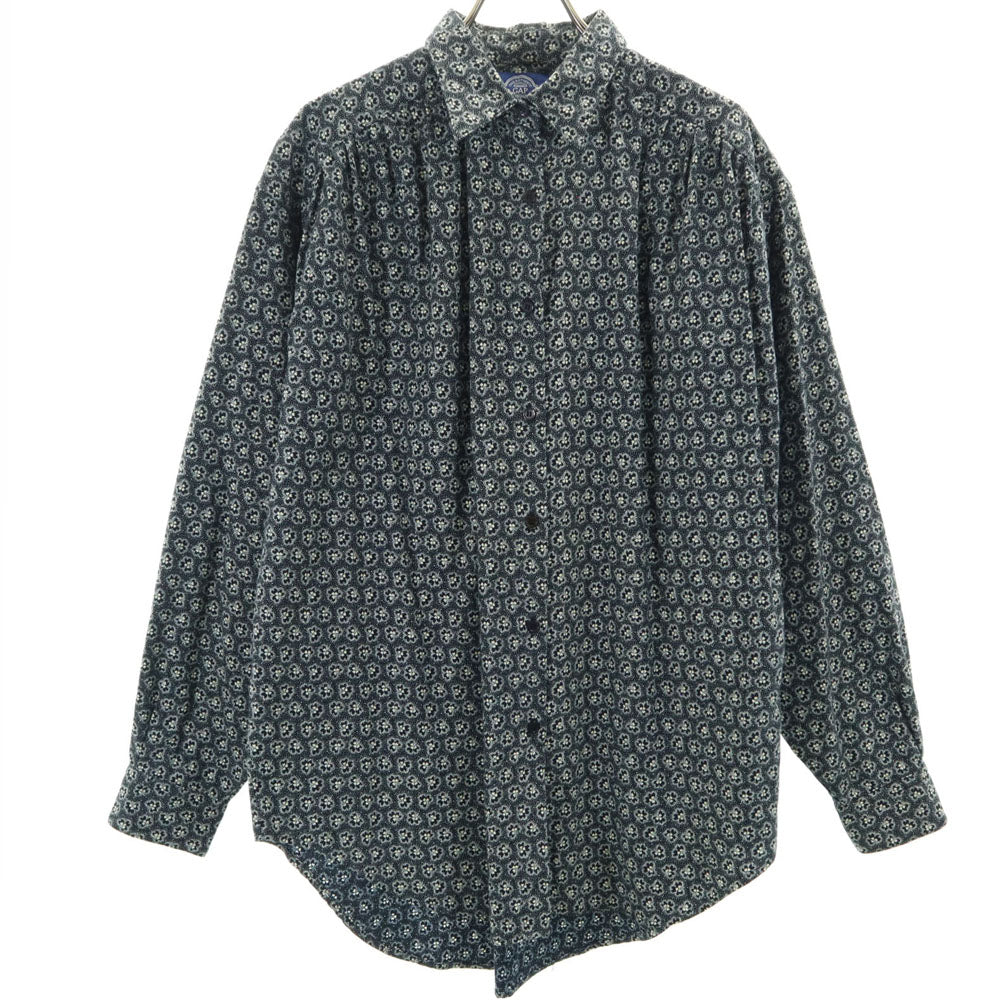 ギャップ 80s ヴィンテージ 総柄 長袖 シャツ L ブラック系 GAP メンズ