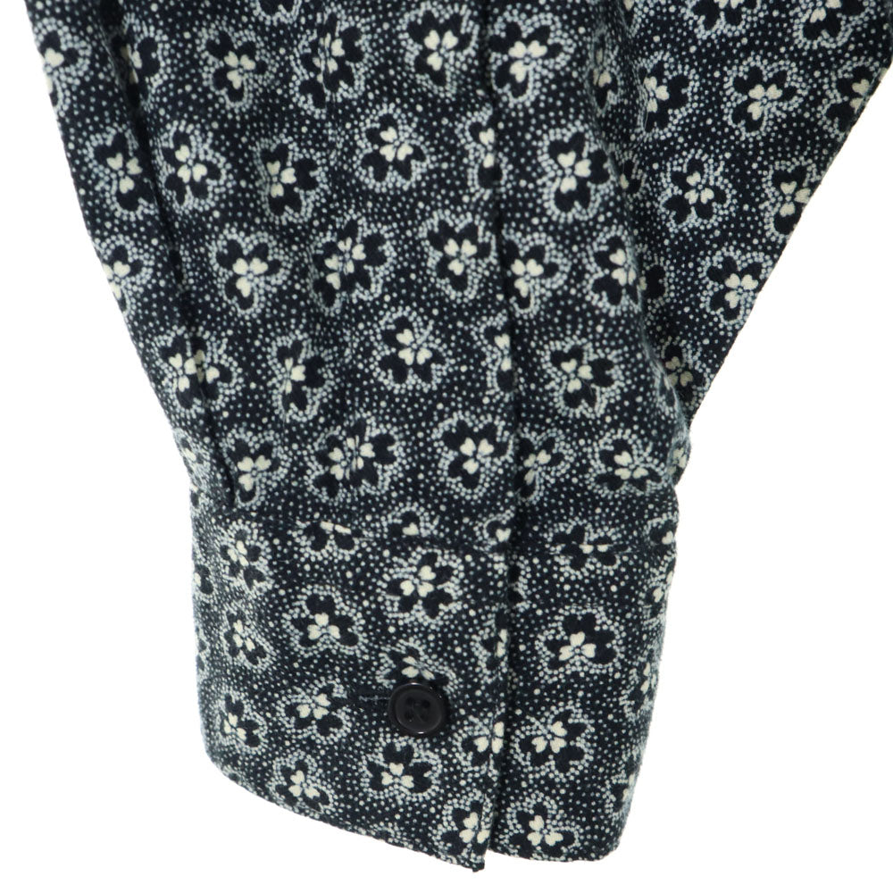 ギャップ 80s ヴィンテージ 総柄 長袖 シャツ L ブラック系 GAP メンズ