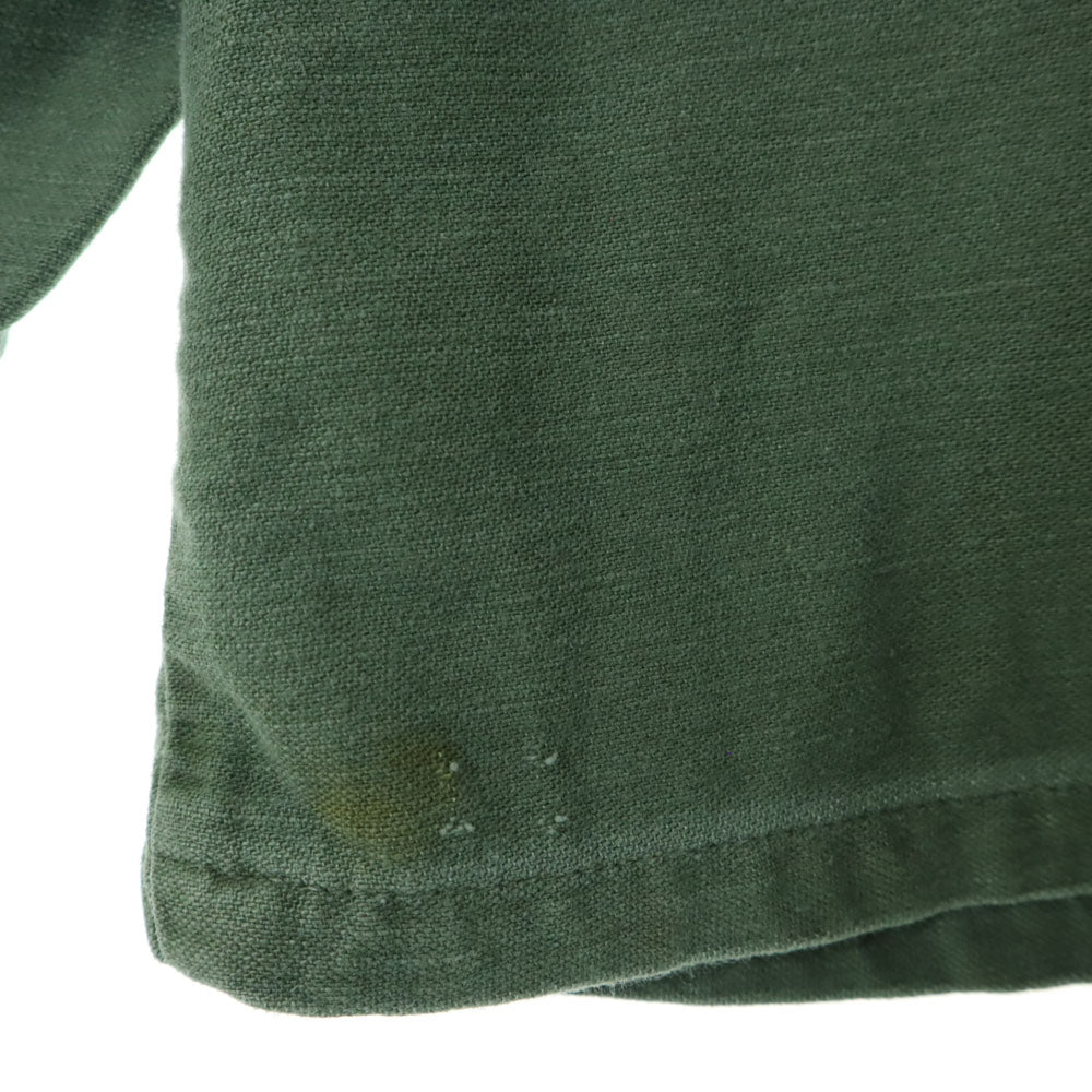 US ARMY アメリカ軍 70s コットンサテン BDU ヴィンテージ DSA 長袖 ミリタリーシャツ 15 1/2×33 カーキ メンズ