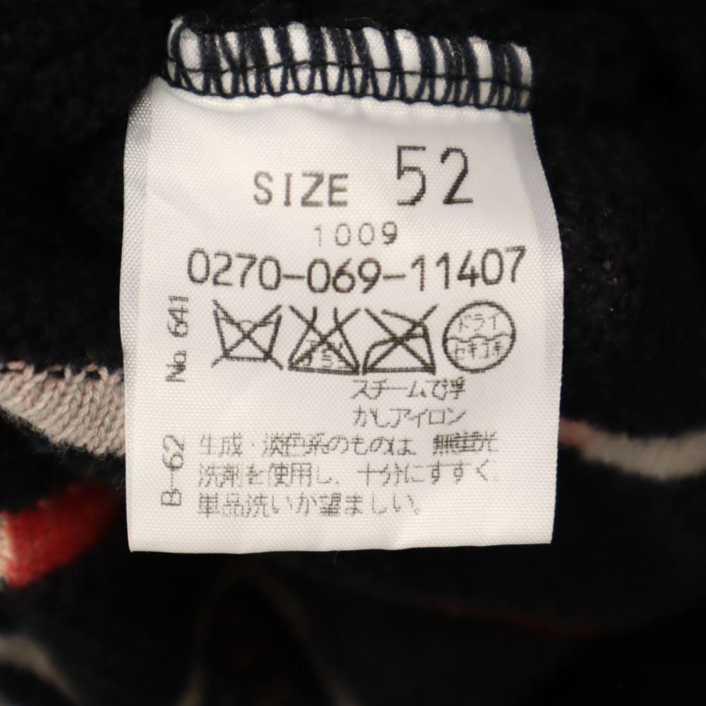 santa fe サンタフェ 日本製 長袖 ハーフジップ ニット 52 ブラック セーター メンズ