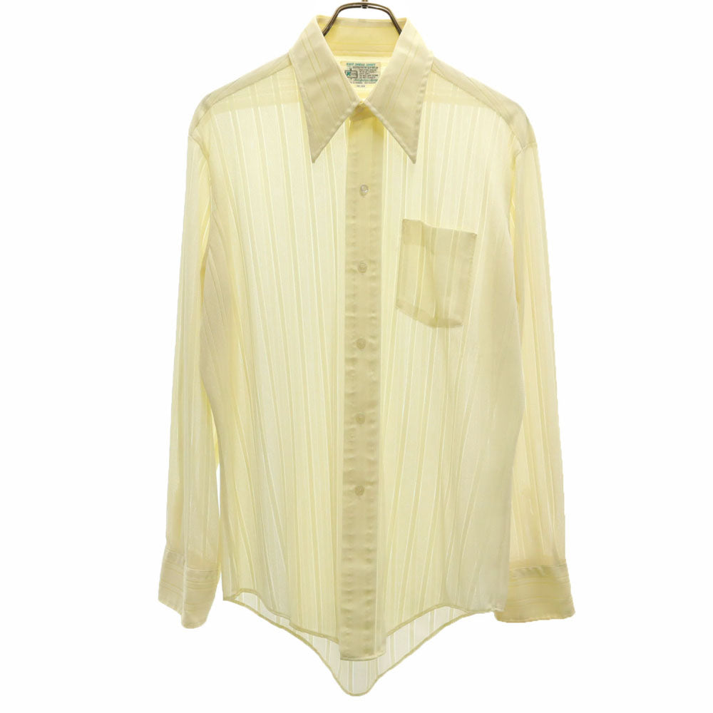 K MART ケーマート 70s ヴィンテージ 長袖 シャツ 16-33 クリーム系 メンズ