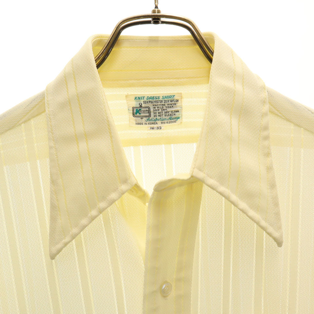 K MART ケーマート 70s ヴィンテージ 長袖 シャツ 16-33 クリーム系 メンズ