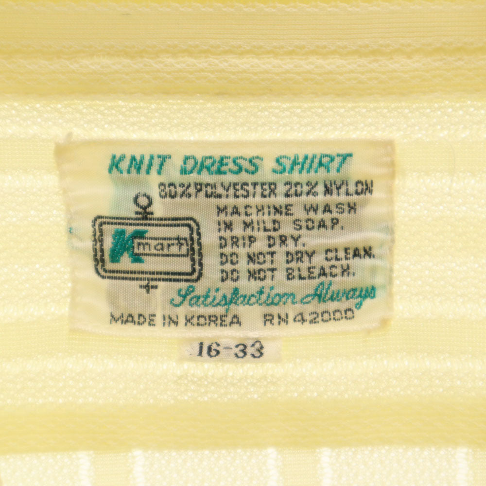 K MART ケーマート 70s ヴィンテージ 長袖 シャツ 16-33 クリーム系 メンズ