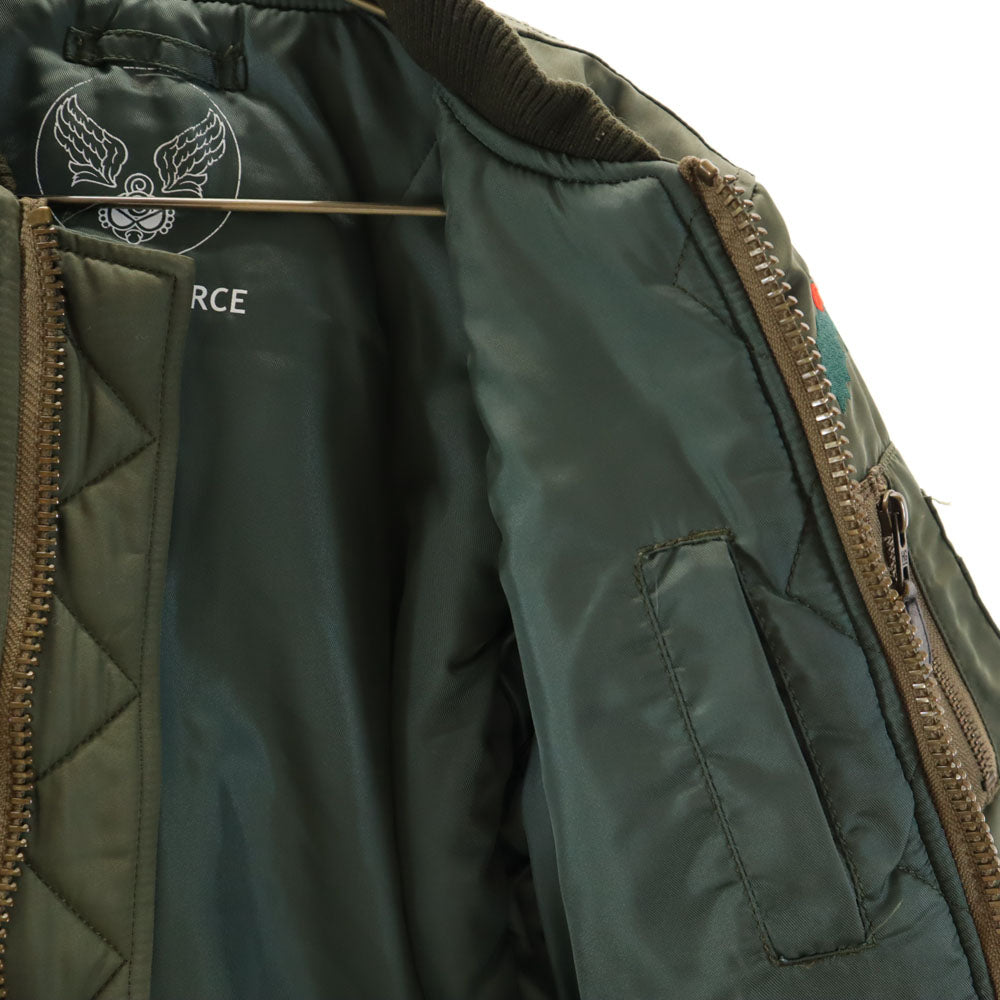 HYSTERIC MINI ヒステリックミニ バック ヒスミニ刺繍 MA-1 フライトジャケット オリーブ系 キッズ