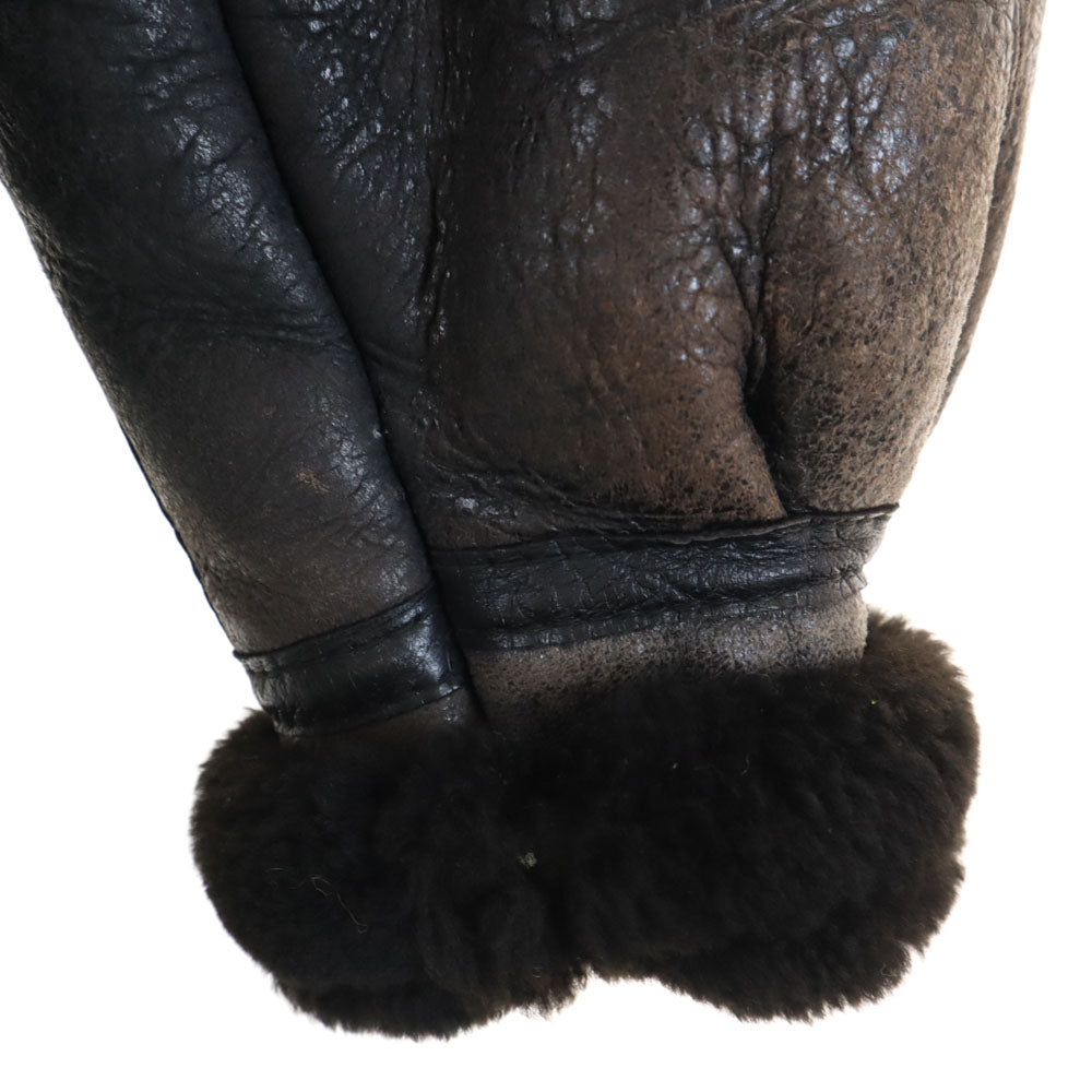 AVIREX アヴィレックス USA製 B-3 ムートンジャケット 36 ダークブラウン フライト メンズ