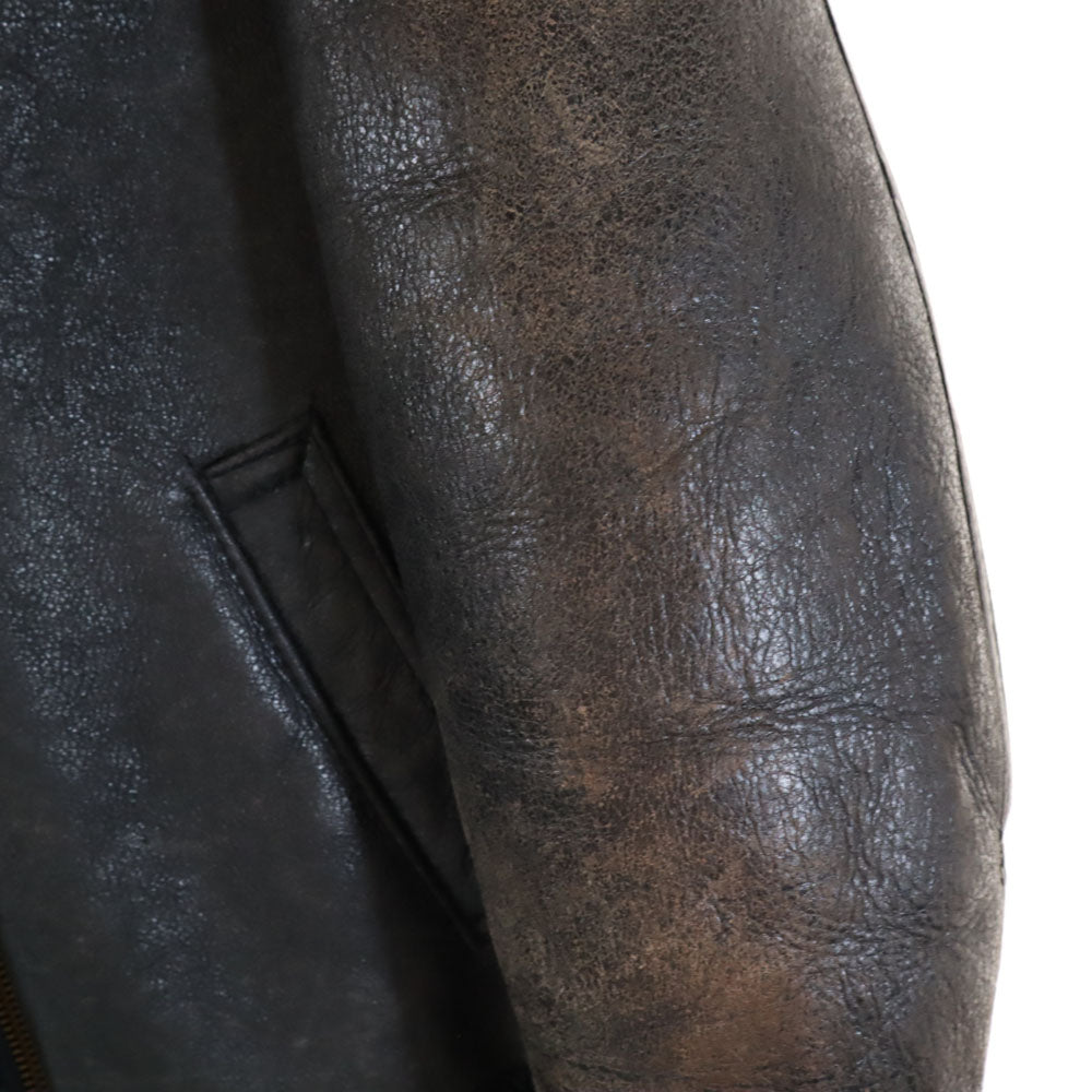 AVIREX アヴィレックス USA製 B-3 ムートンジャケット 36 ダークブラウン フライト メンズ