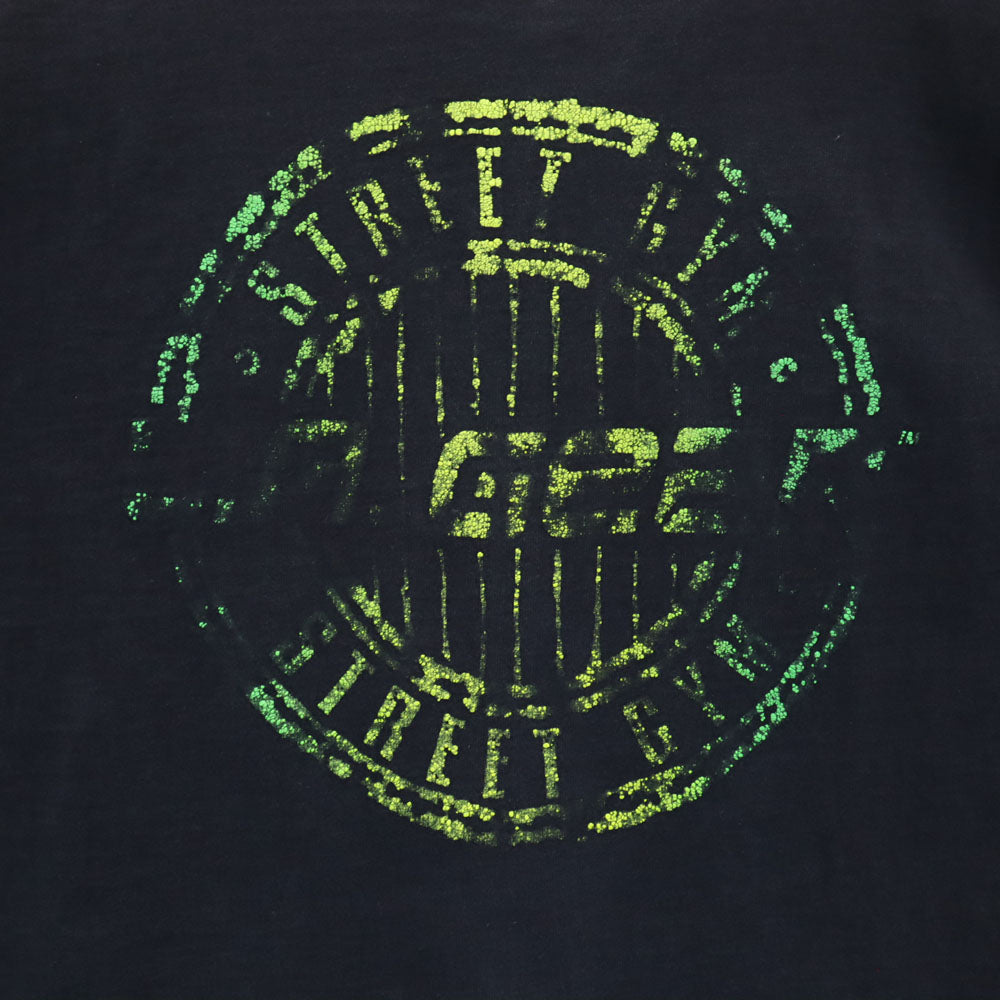 エルエーギア 90s USA製 オールド バックプリント 長袖 シングルステッチ Tシャツ L ブラック ロンT メンズ