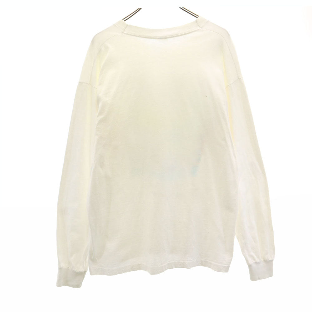 FRUIT OF THE LOOM フルーツオブザルーム 90s USA製 オールド 協賛系 長袖 シングルステッチ Tシャツ XL ホワイト ロンT メンズ