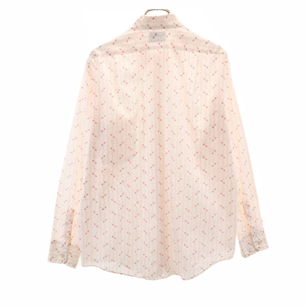 TOWNCRAFT タウンクラフト 70s ヴィンテージ 総柄 長袖 シャツ 16/34 ホワイト系 ペニーズ Pennys タンクラ メンズ