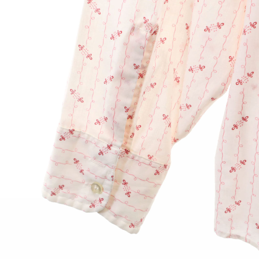 TOWNCRAFT タウンクラフト 70s ヴィンテージ 総柄 長袖 シャツ 16/34 ホワイト系 ペニーズ Pennys タンクラ メンズ