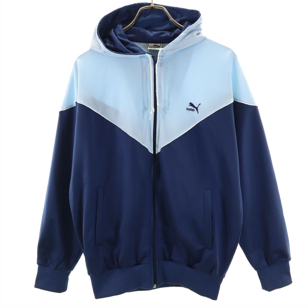 PUMA プーマ 80s 90s オールド 長袖 ジャージ ジップパーカー 4 ネイビー 他 メンズ