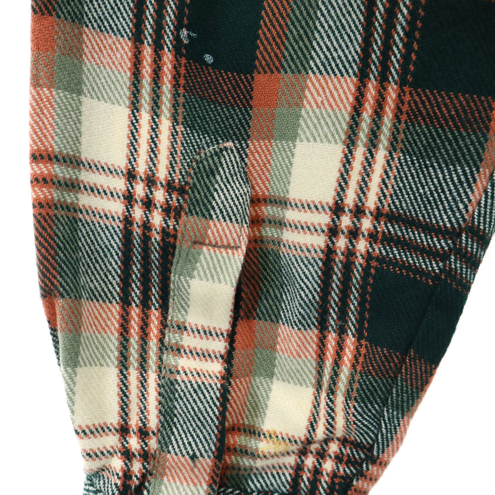 STJOHN'SBAY セントジョーンズベイ 80s 90s オールド チェック柄 長袖 ネルシャツ L モスグリーン 他 衿芯 メンズ