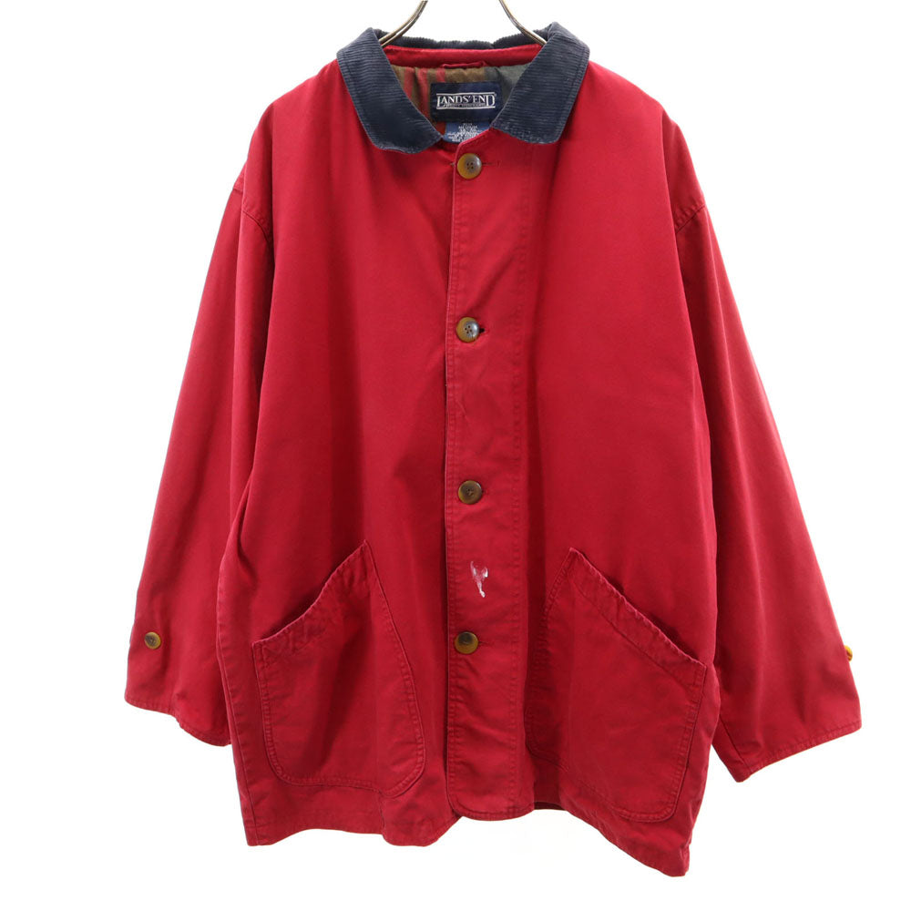 LANDS' END ランズエンド 90s オールド ハンティングジャケット M レッド メンズ