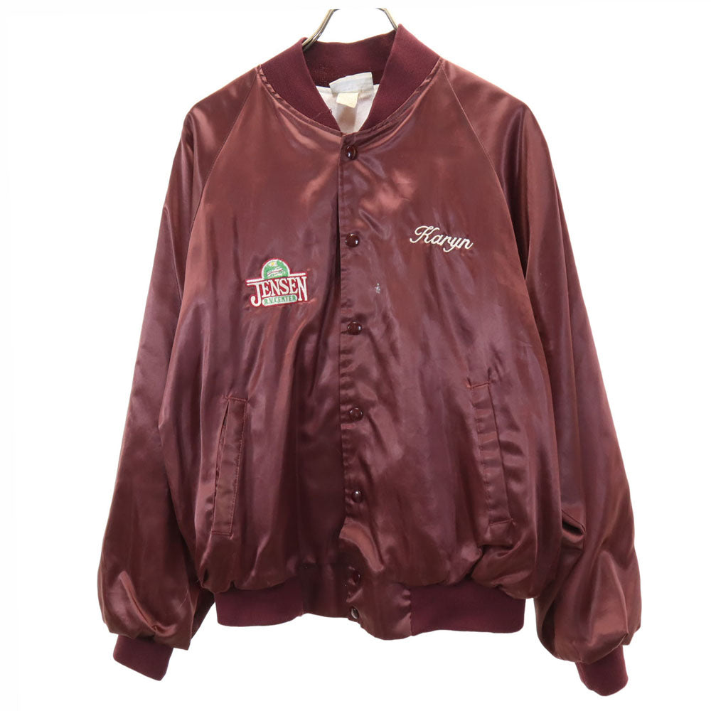 ハートウェル 80s USA製 ヴィンテージ 長袖 ナイロンジャケット L ボルドー HARTWELL 裏トリコット メンズ