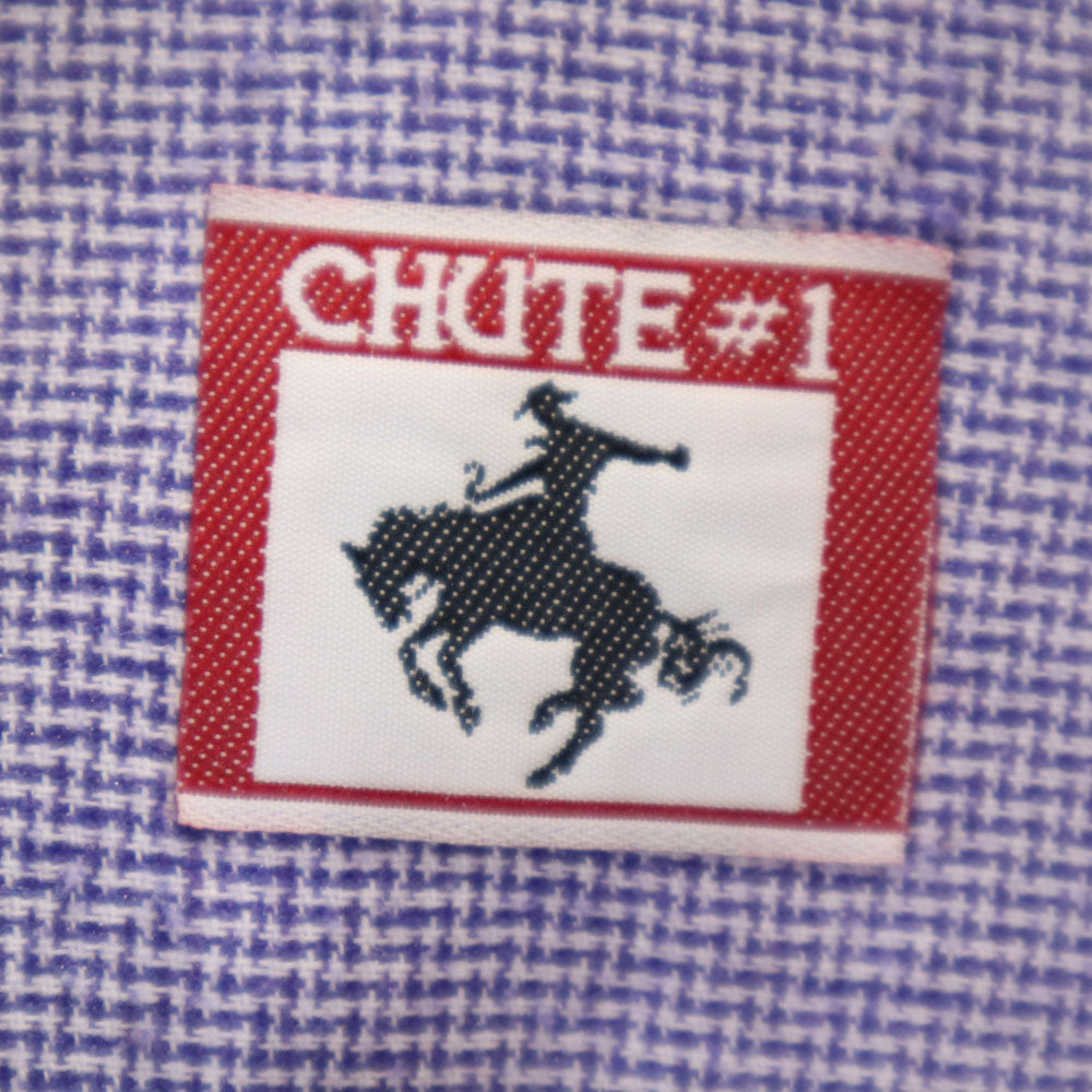 ヴィンテージ 80s 総柄 長袖 ウエスタンシャツ パープル系 VINTAGE メンズ