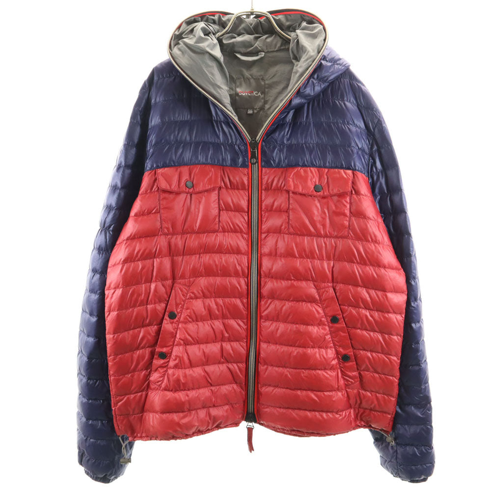 DUVETICA デュベティカ ダウンジャケット 56 赤×ネイビー メンズ
