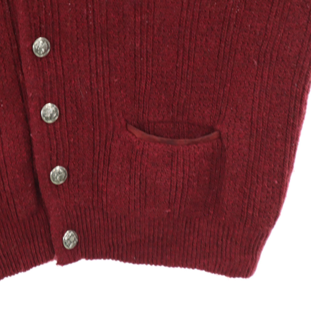 ピューリタン 70s ヴィンテージ 長袖 ニットカーディガン XL レッド系 メンズ