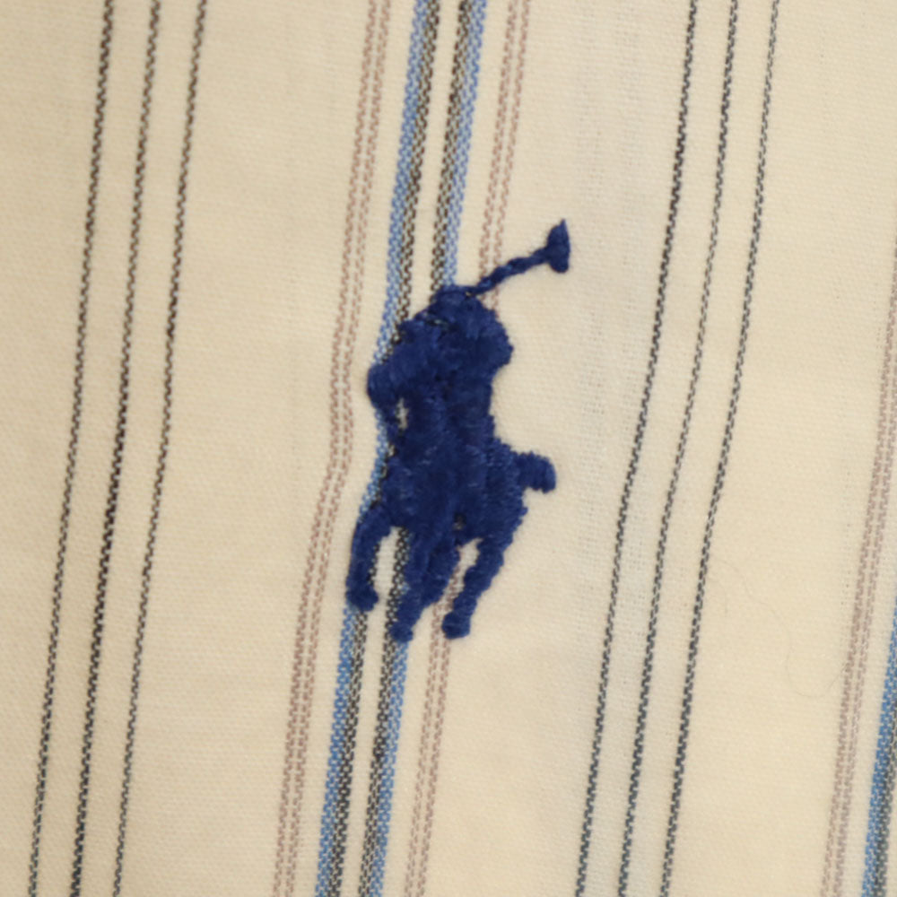 ポロバイラルフローレン 80s USA製 緑タグ ヴィンテージ ボイーズ規格 長袖 ボタンダウンシャツ 18 ベージュ系 Polo by Ralph Lauren キッズ