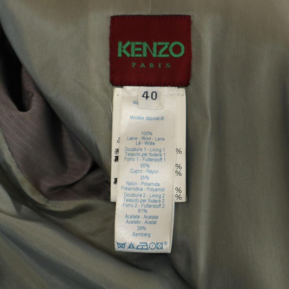 KENZO ケンゾー 90s フランス製 オールド テーラードジャケット 40 ブラック ブレザー レディース