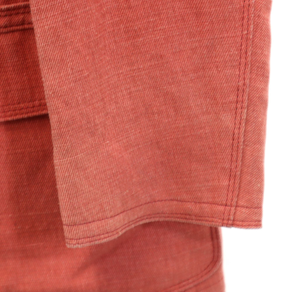 Herno ヘルノ イタリア製 リネンブレンド ダブル ジャケット 48 朱色系 メンズ