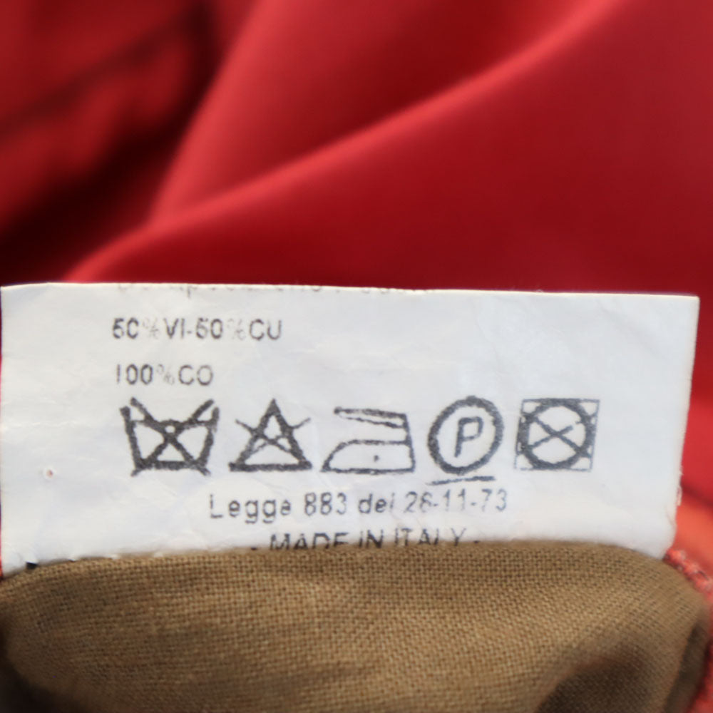 Herno ヘルノ イタリア製 リネンブレンド ダブル ジャケット 48 朱色系 メンズ