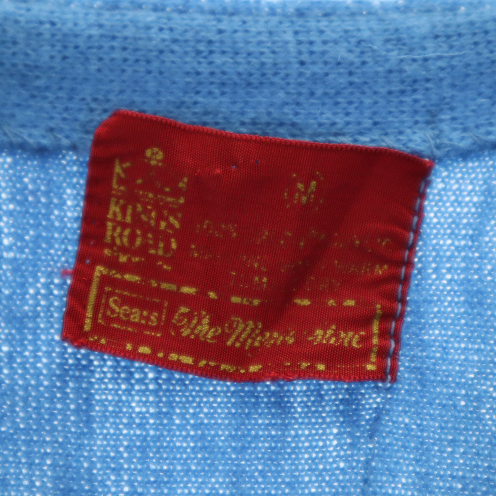 Sears シアーズ 70s キングスロード ヴィンテージ 長袖 ニットカーディガン M ブルー系 KINGS ROAD メンズ