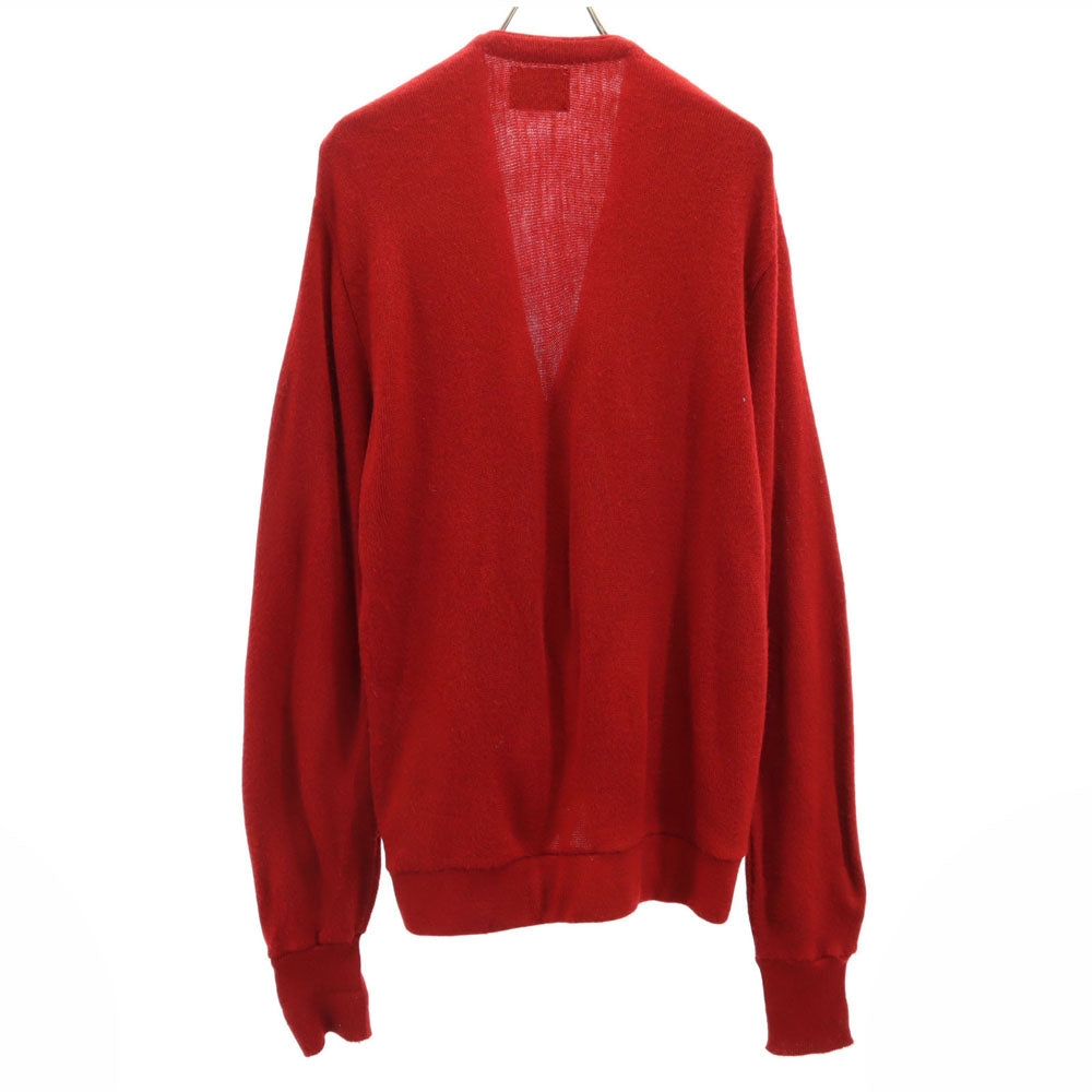 Jantzen ジャンセン 80s 90s USA製 オールド 長袖 ニットカーディガン L レッド系 メンズ