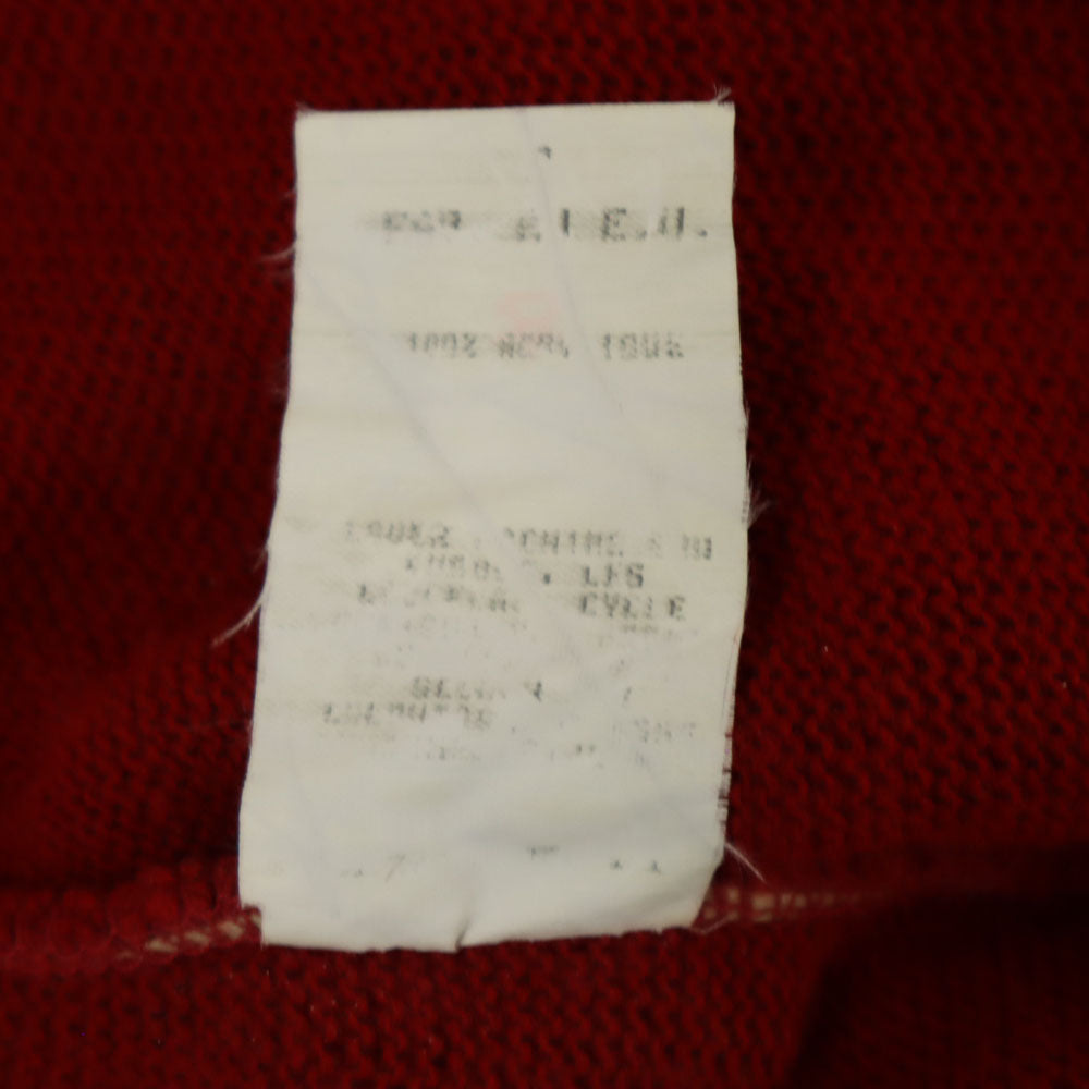 Jantzen ジャンセン 80s 90s USA製 オールド 長袖 ニットカーディガン L レッド系 メンズ