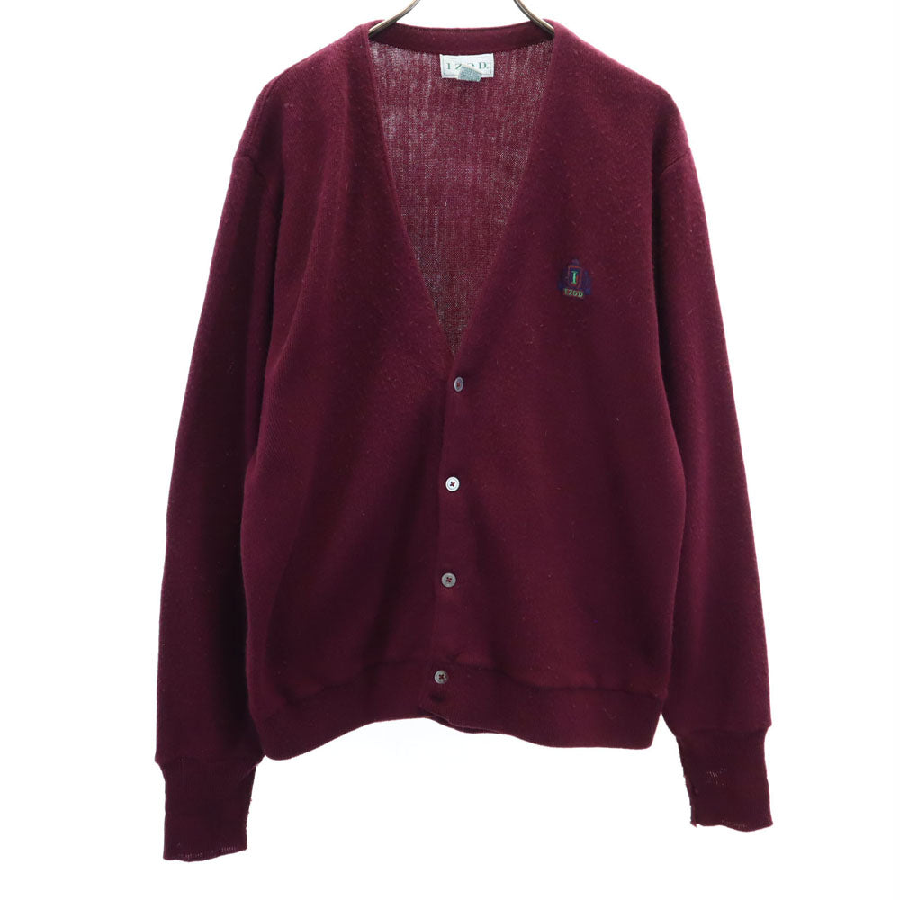 IZOD アイゾット 90s オールド 長袖 ニットカーディガン L パープル系 メンズ