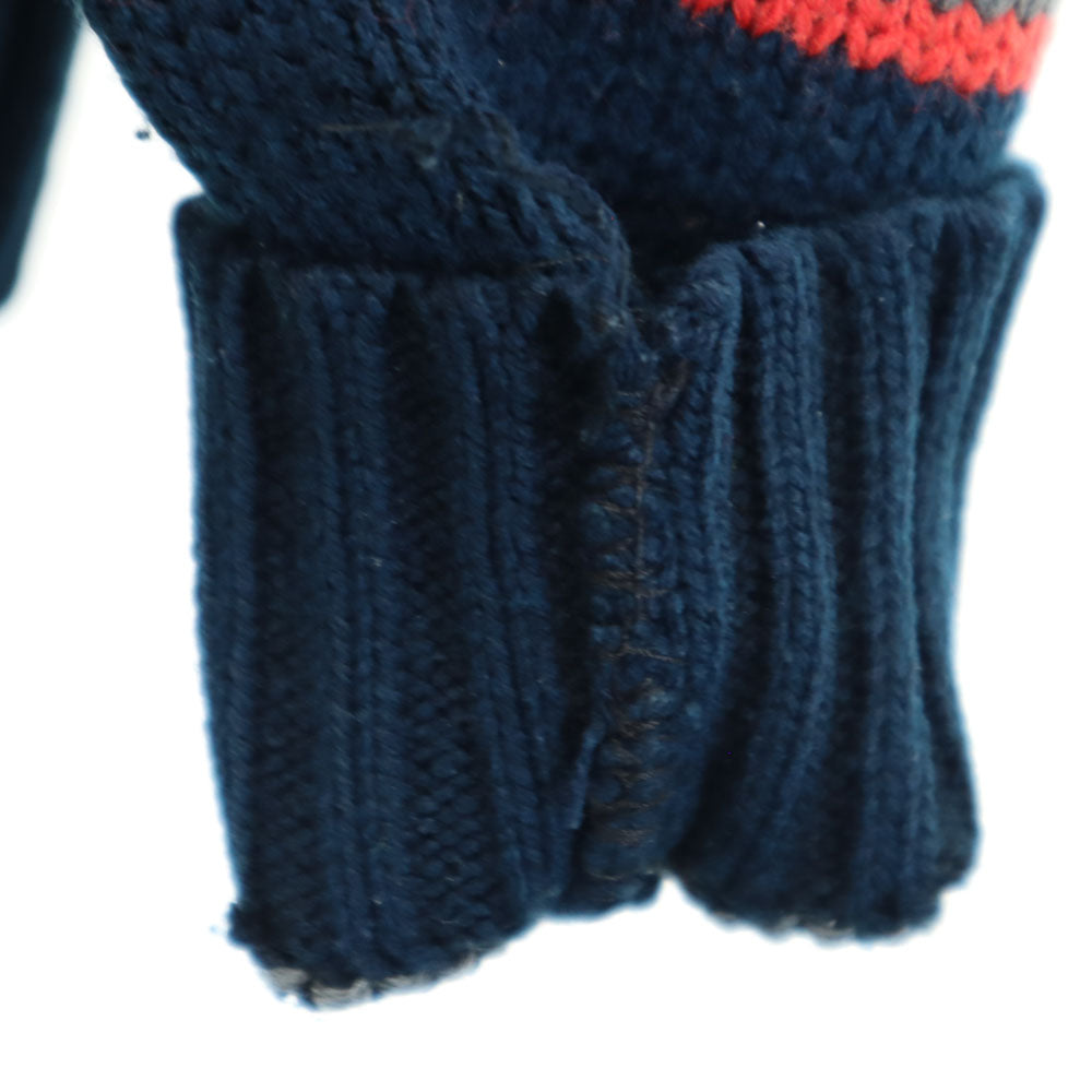 COUNTRY CRAFT 90s アクリル オールド ボーダー柄 長袖 セーター M ネイビー×グレー ニット メンズ