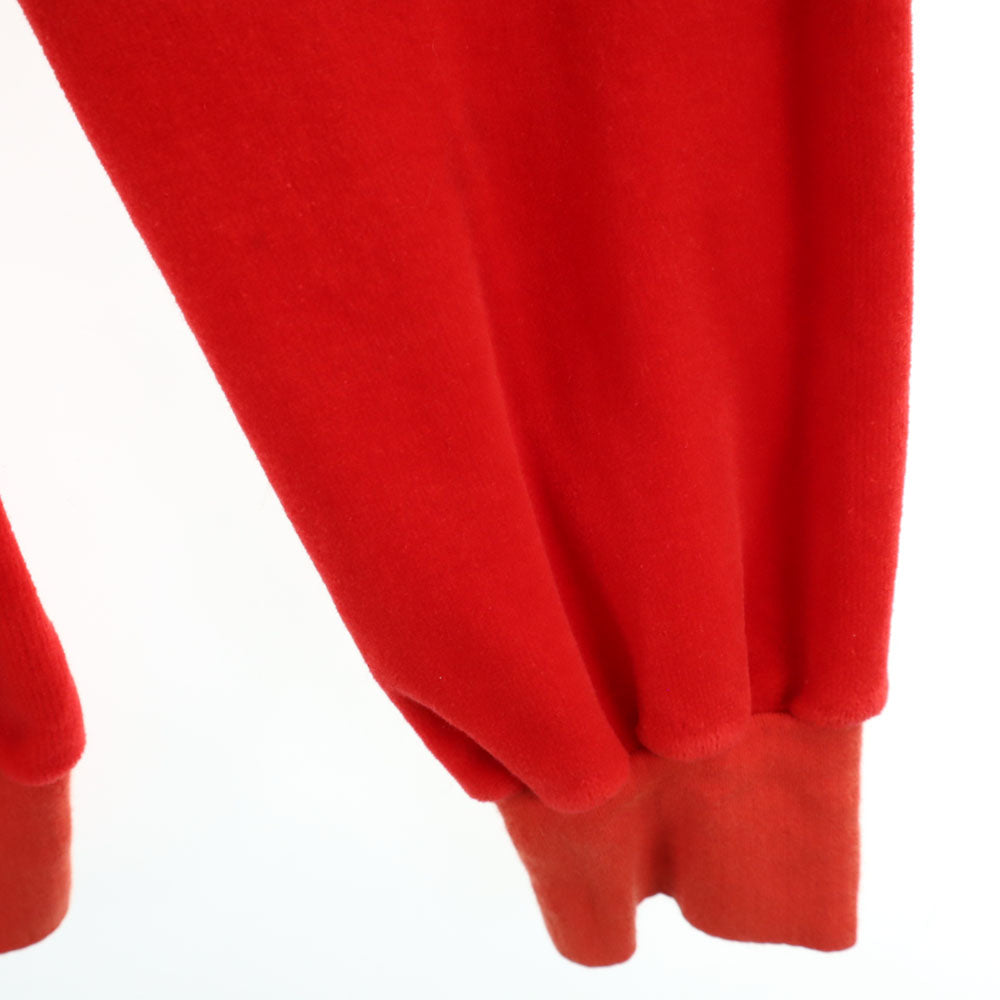 trigema 80s ヴィンテージ 長袖 ベロア ジップジャケット L 赤系 メンズ